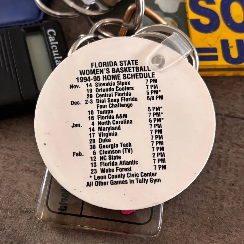Vintage 1990s Key Ring Knick Knack Collection – FSU, Notre Dame, Minnie Mouse